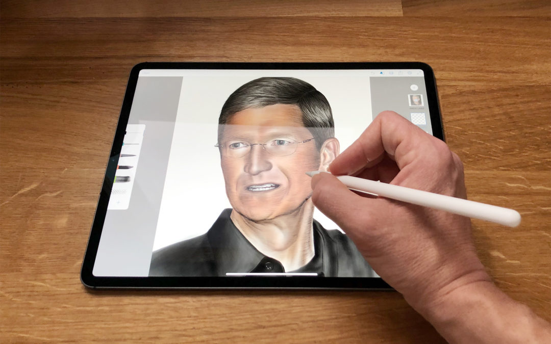 How to draw a portrait with Apple Pencil